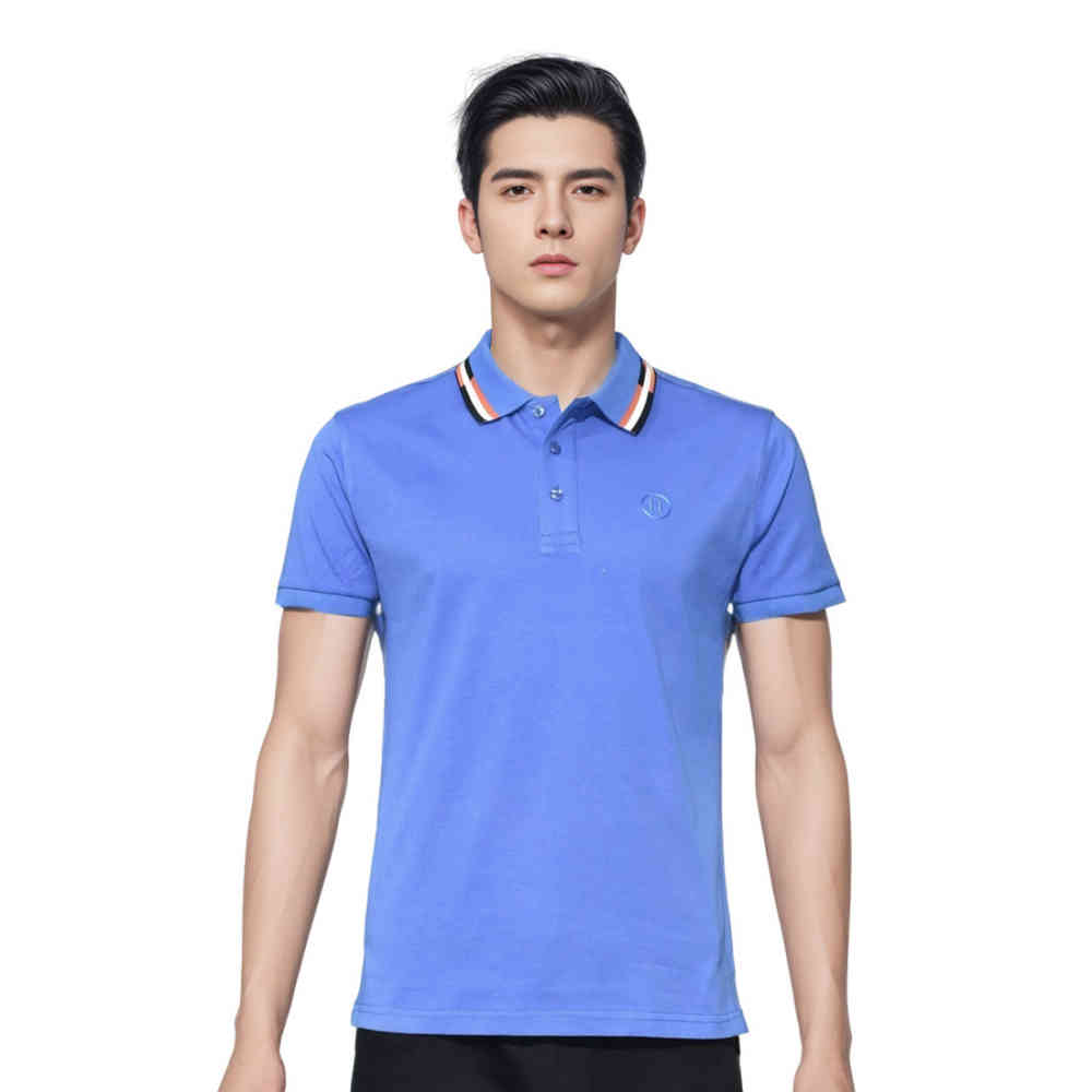 Blue Hermes White Premium Luxury Polo T-shirt