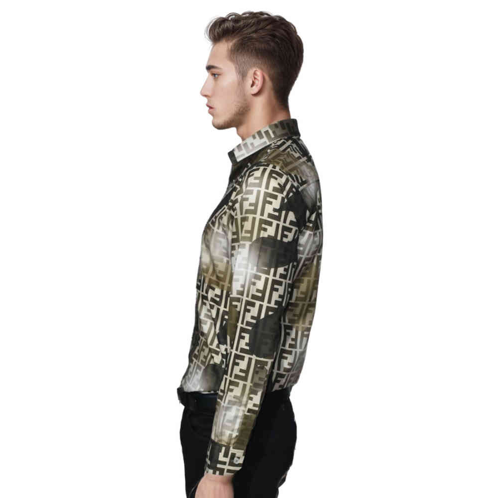 Fendi Brown Premium Quality Shirt-2