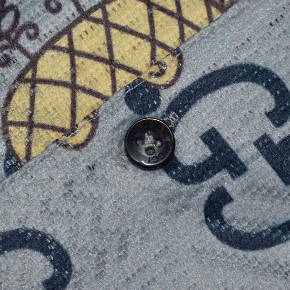 Gucci Pineapple Print Blue Premium Shirt-thumb-3