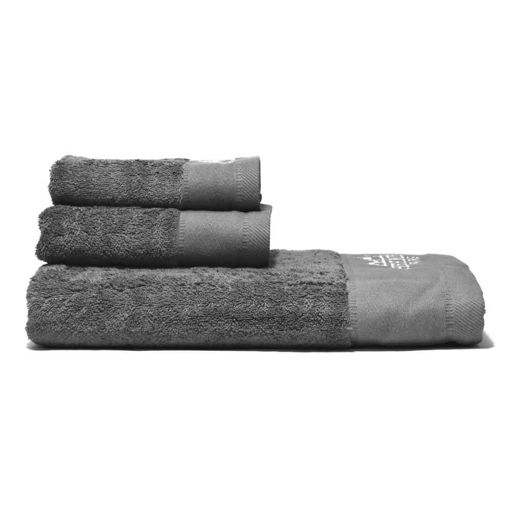 Hermes Paris Embroidered logo Grey Towel - Set of 3-2