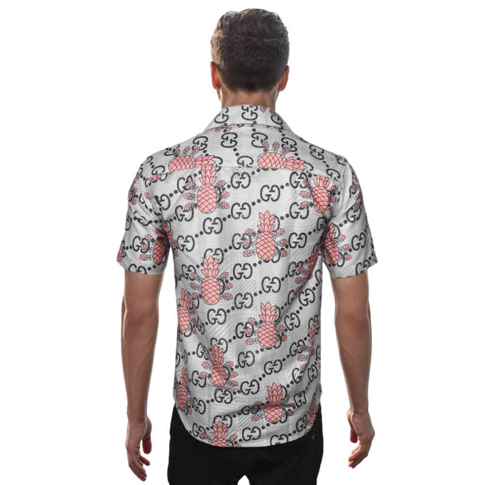 Gucci Pineapple Print Cream Premium Shirt-thumb-1