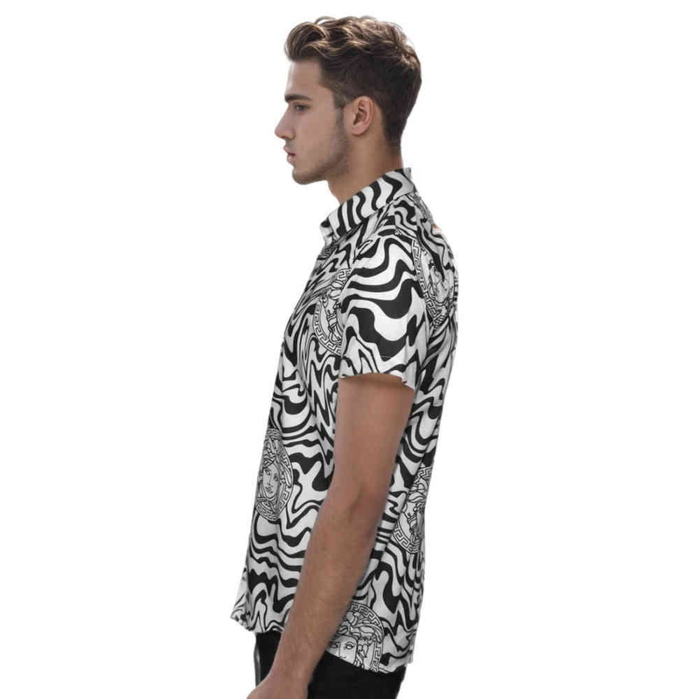 Versace Black & White Premium Luxury Shirt-thumb-2