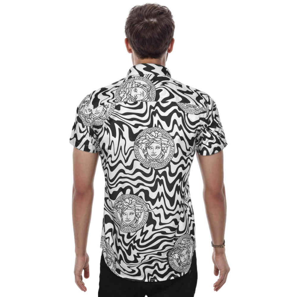 Versace Black & White Premium Luxury Shirt-thumb-1