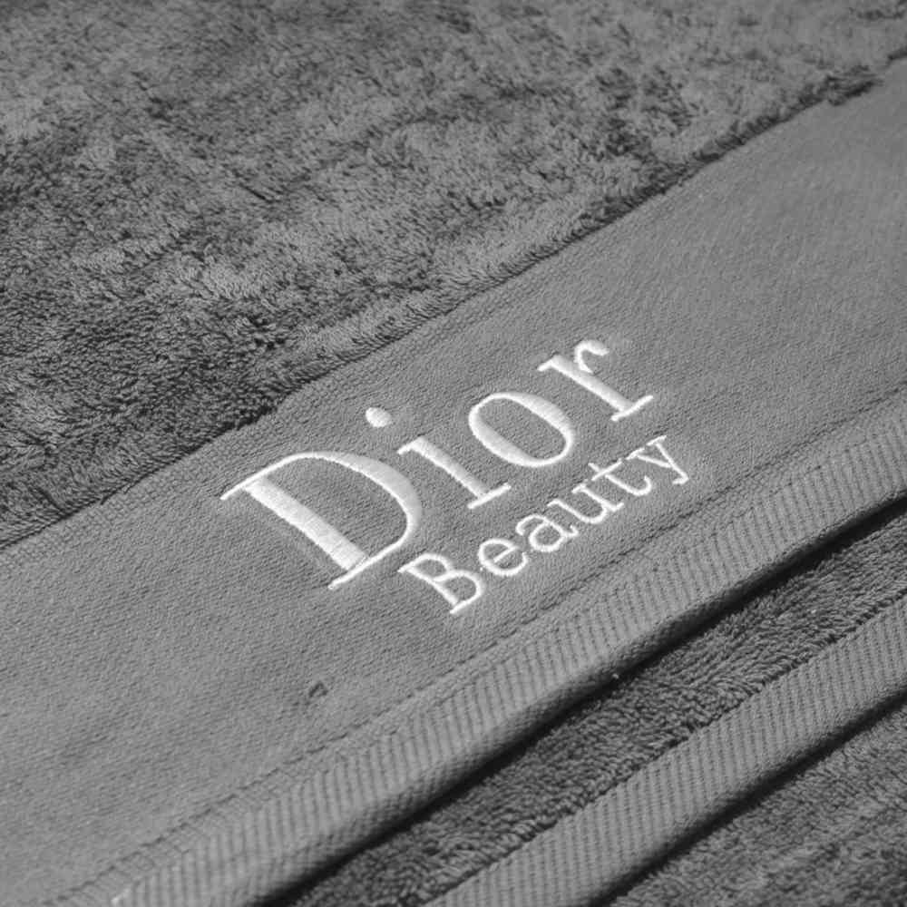 Dior Embroidered Grey Premium Towel - Set of 3-1