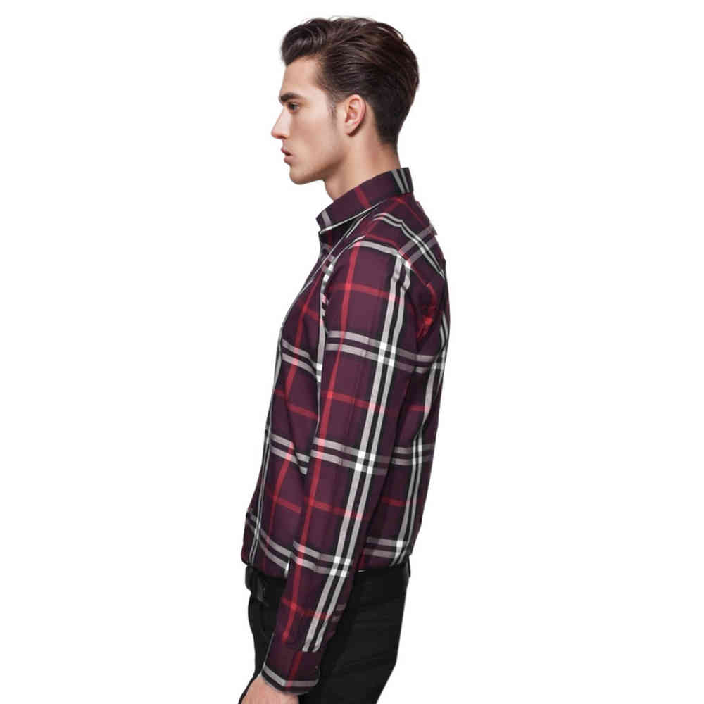 Burberry Wine Premium Quality Shirt-2