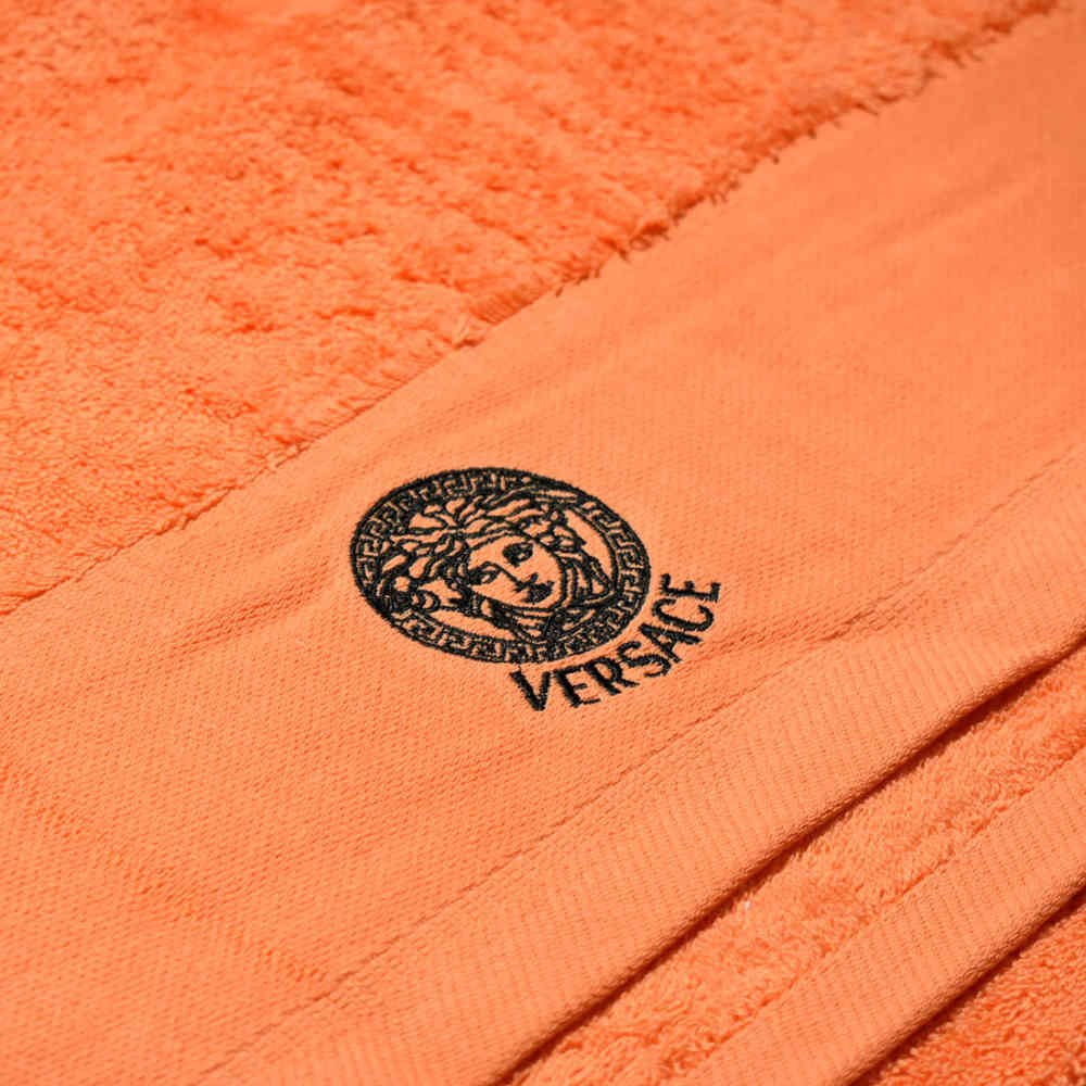 Versace Embroidered logo Orange Premium Towel - Set of 3-1
