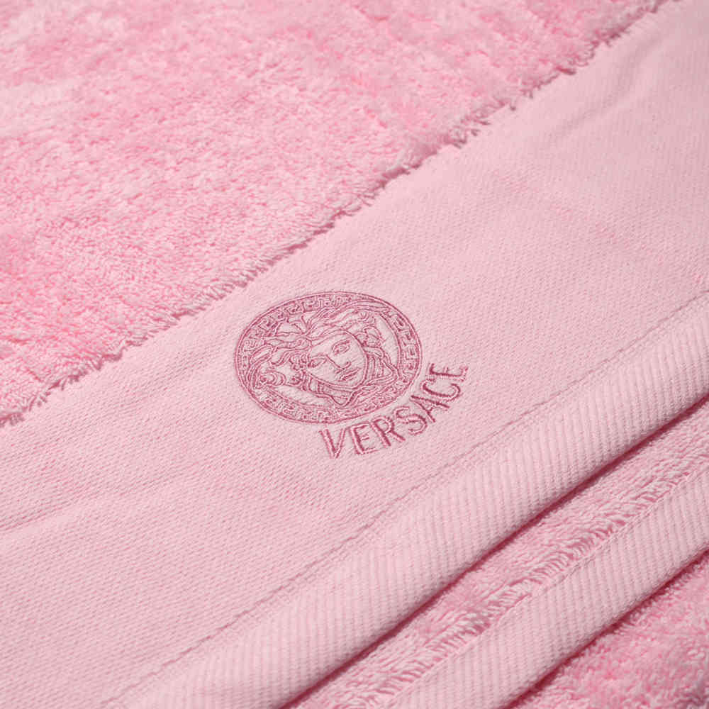 Versace Embroidered logo Pink Premium Towel - Set of 3-thumb-1