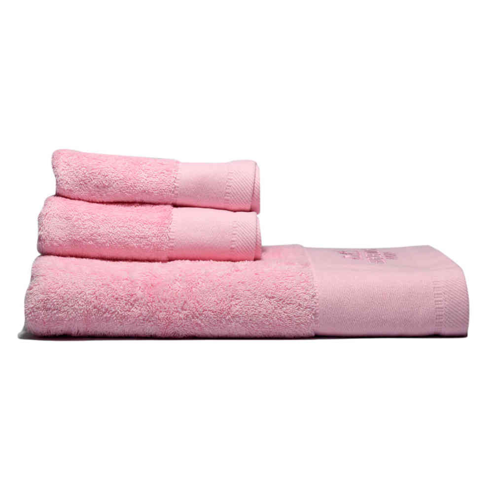 Hermes Paris Embroidered logo Pink Towel - Set of 3-2