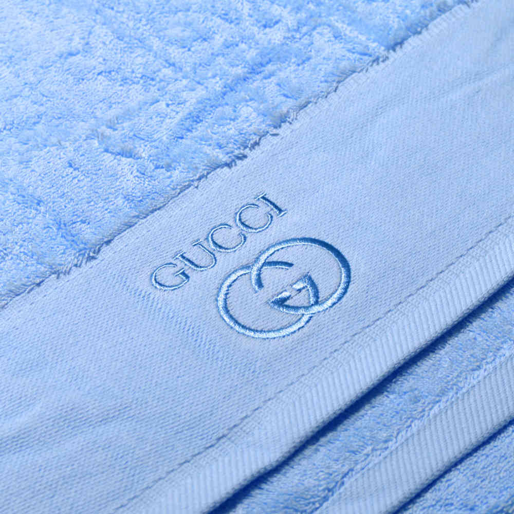 Gucci Embroidered Blue Premium Quality Towel - Set of 3-1