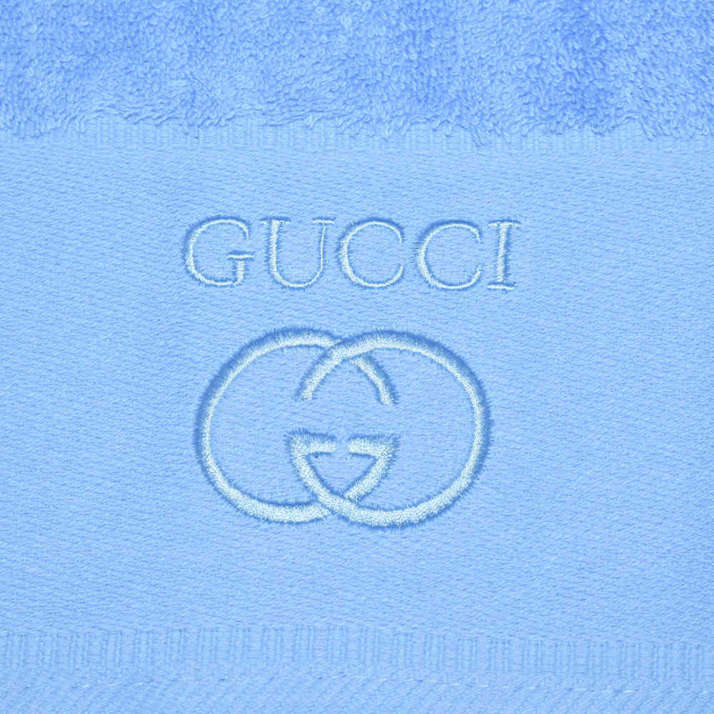 Gucci Embroidered Blue Premium Quality Towel - Set of 3-4