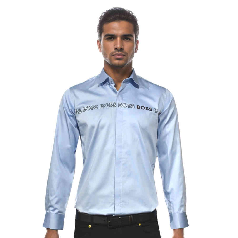 Blue Hugo Boss White Premium Shirt