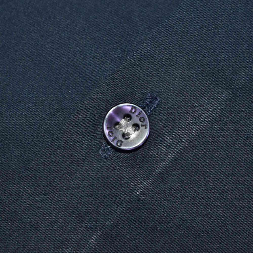 Dior Oblique Pattern Pocket Logo Blue Premium Shirt-4