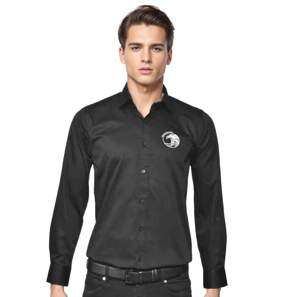Black Armani Exchange Eagle Logo-print White Shirt
