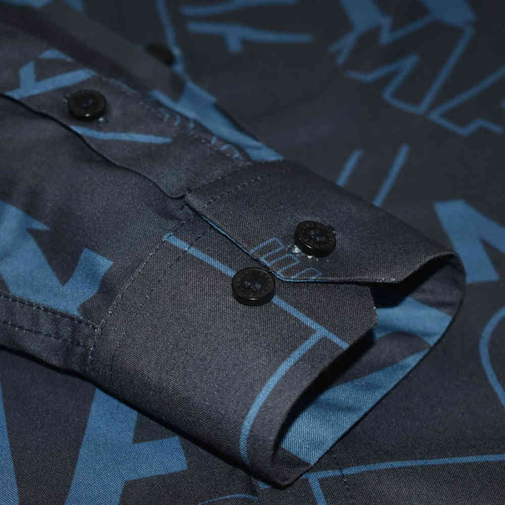 Armani Exchange Printed Black & Blue Premium Shirt-5