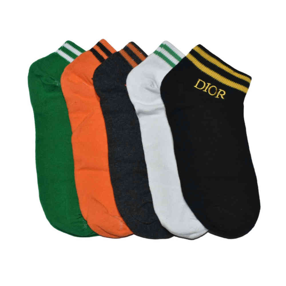 Low Anklet Multi Color Premium Quality Socks Dior No Show Premium Quality Socks