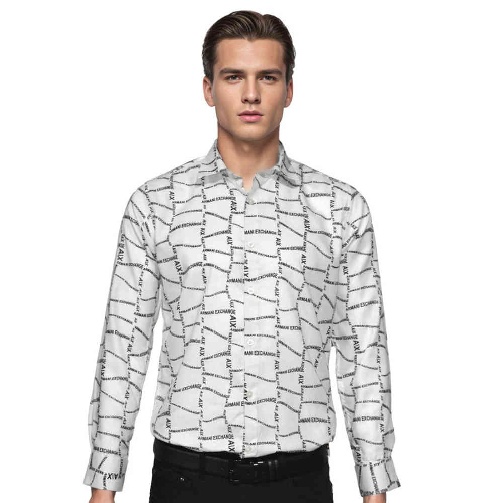 White Armani Exchange Black Premium Quality Shirt