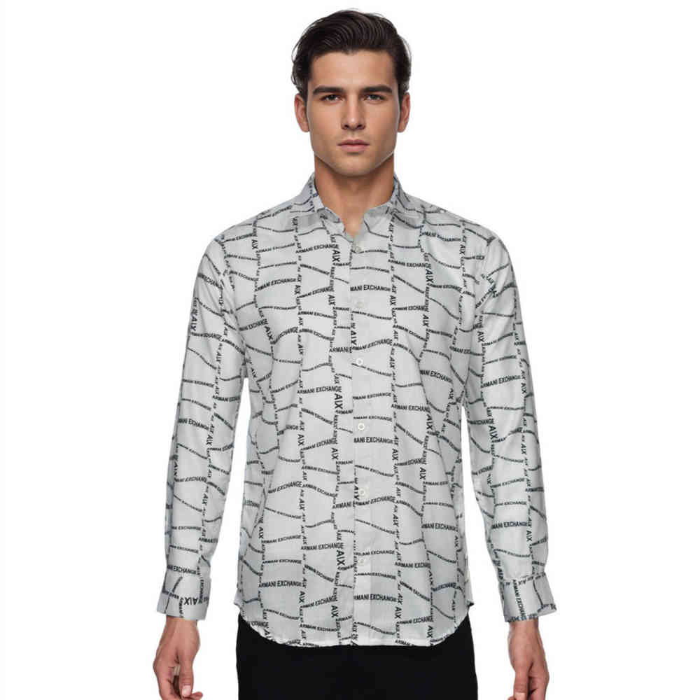 Armani Exchange logo Print White Premium Shirt-6