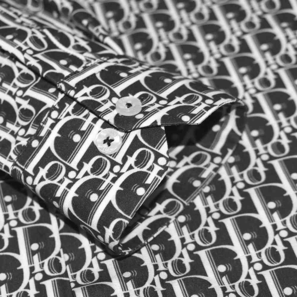 Dior Monogram Printed Black Premium Quality Shirt-5