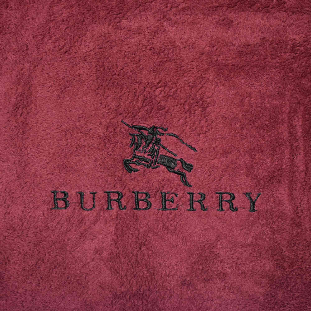 Burberry Embroidery Logo Red Premium Towels - Set of 2-1