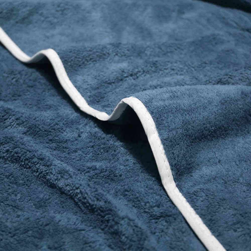 Burberry Embroidery Logo Blue Premium Towel - Set of 2-2