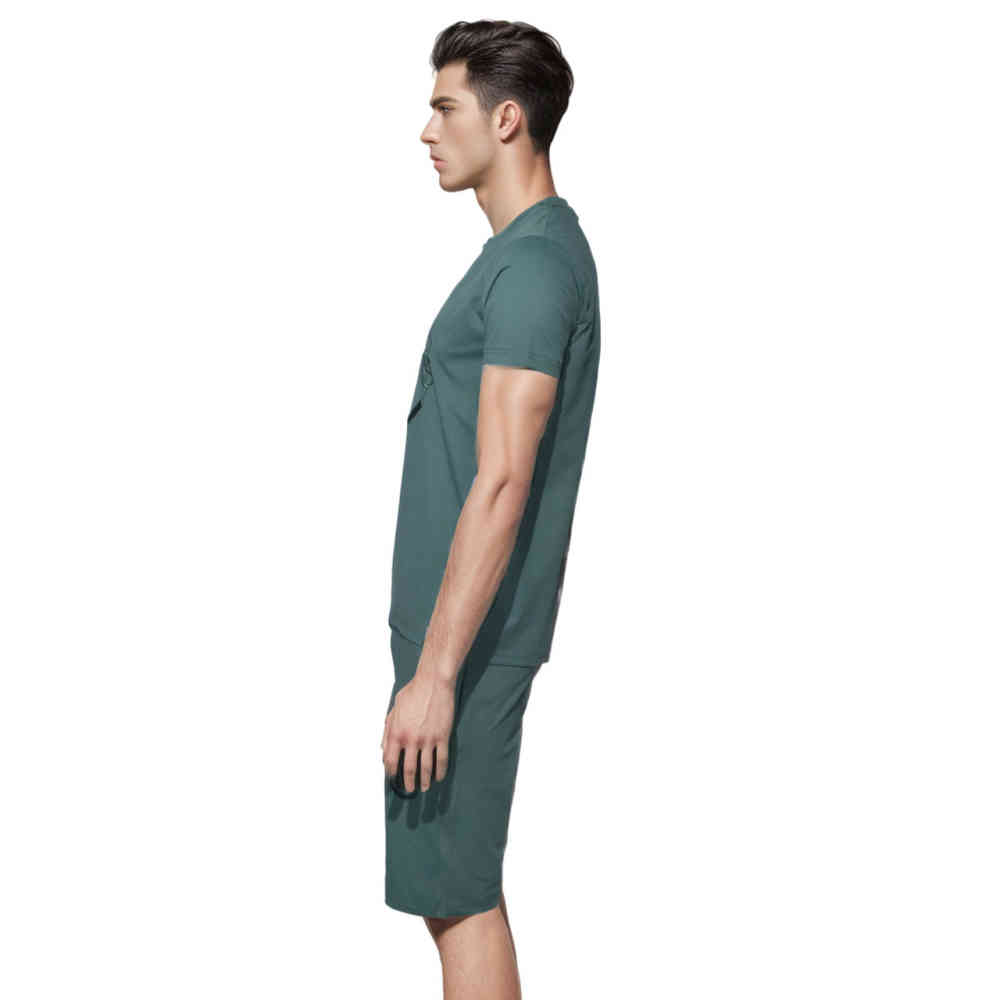 Michael Kors Embroidered Light Green Premium T-shirt & Shorts Combo-2