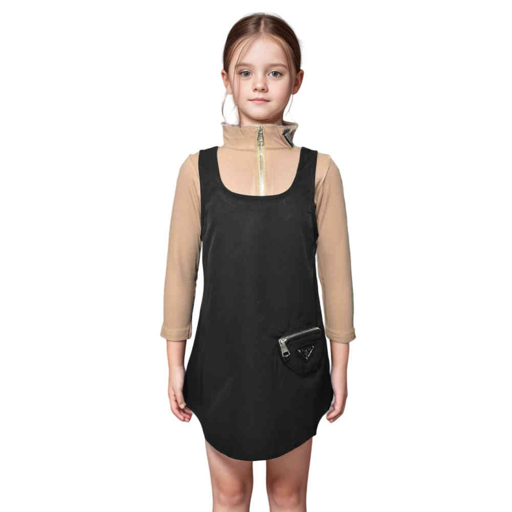 Brown & Black Prada Black & Brown Premium Girls Dress