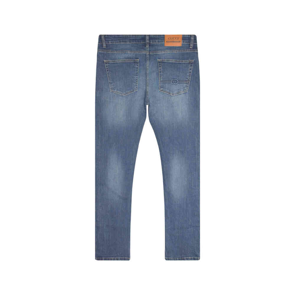 Gucci Light Blue Premium Quality Denim Jeans-5