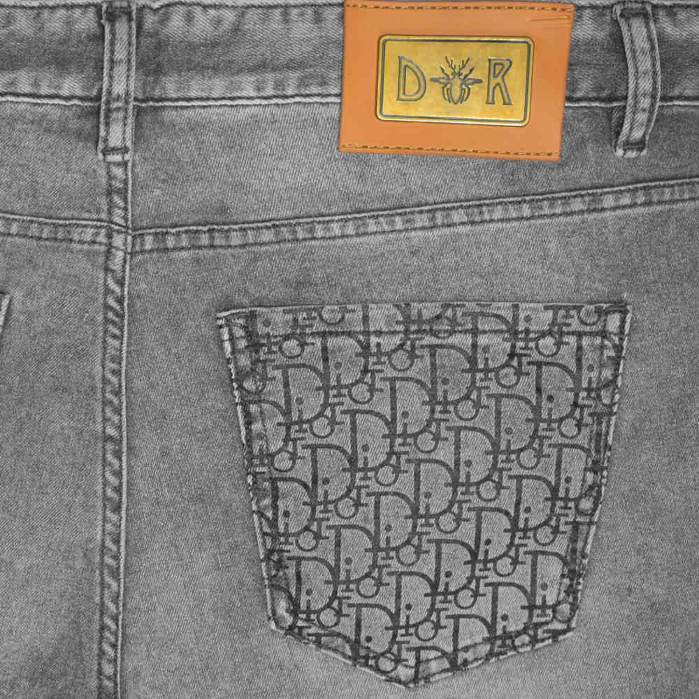 Dior Dark Grey Premium Quality Jeans-3