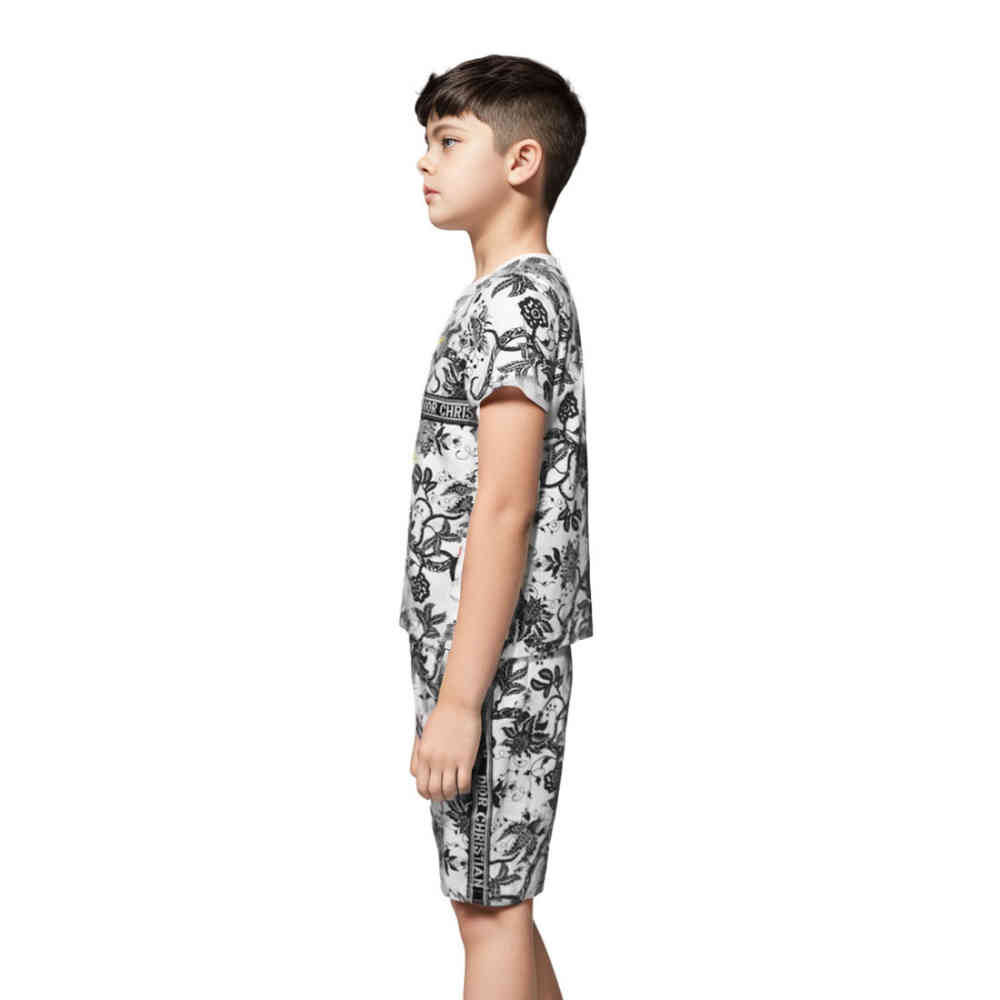 Christian Dior Floral Print Premium Kids Co-ord Set-thumb-2