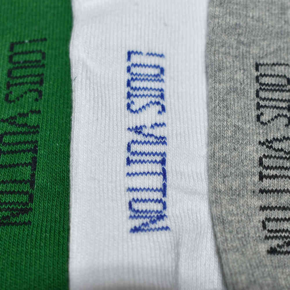 Louis Vuitton Premium Luxury Low Ankle Socks - Pack of 5-thumb-3