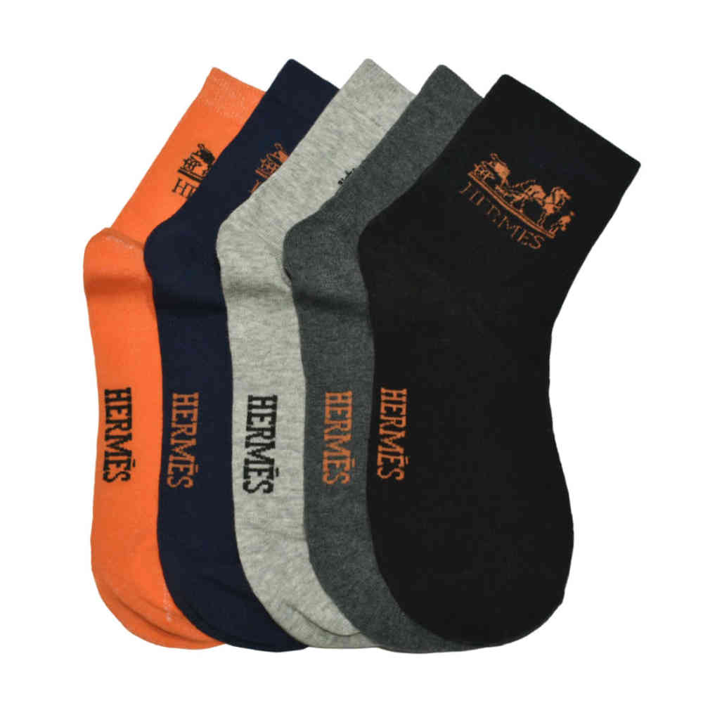 Hermes Multi Color Low Cut Premium Quality Socks-thumb-0