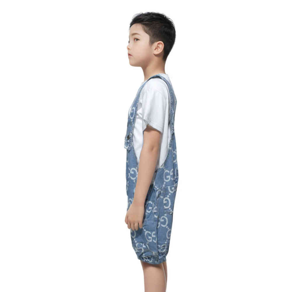 Gucci Printed White & Blue Premium Kids Co-ord Set-thumb-2
