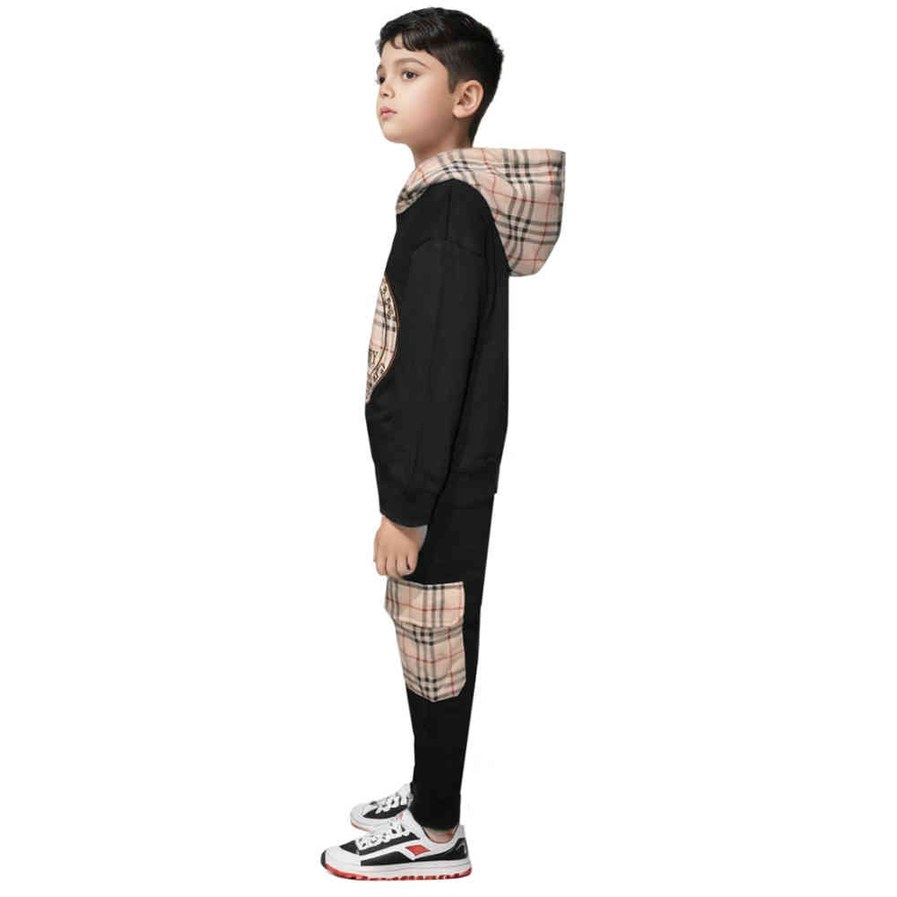 Burberry Embroidered logo Premium Quality Kids Co-Ord Set-thumb-2