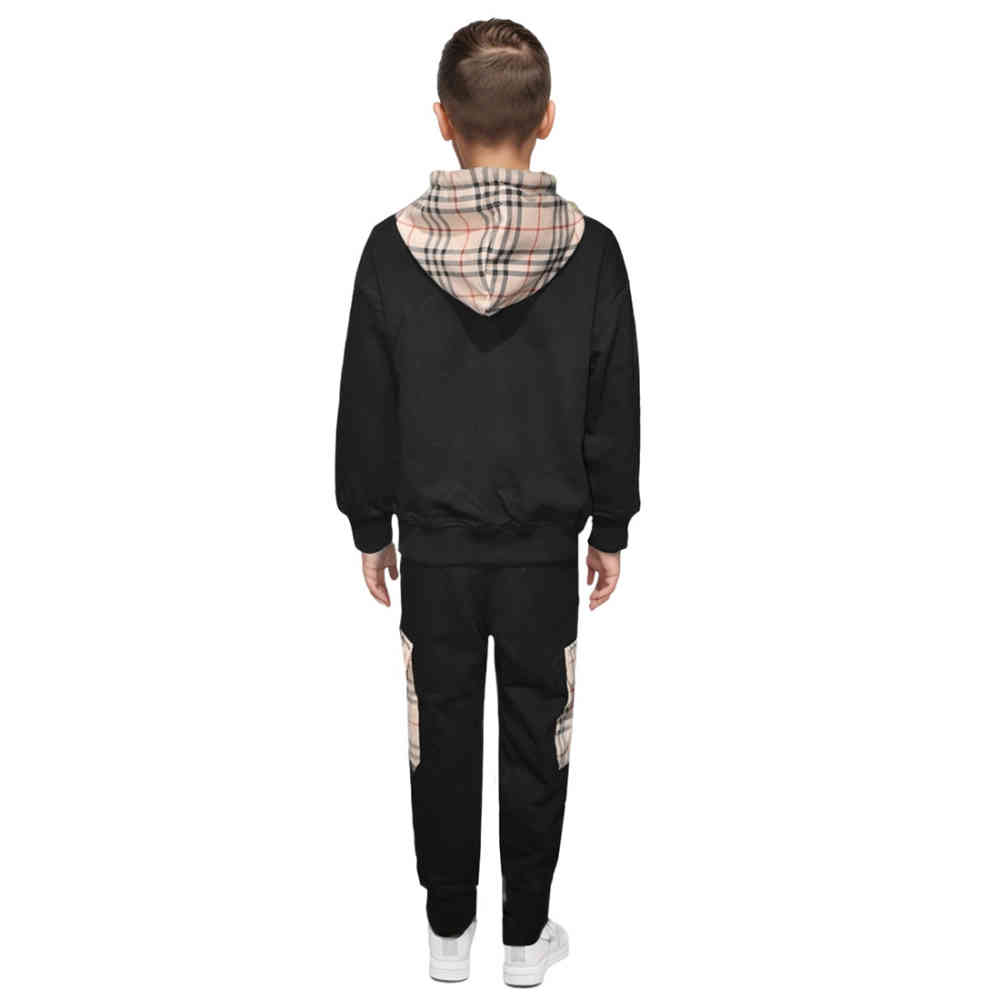 Burberry Embroidered logo Premium Quality Kids Co-Ord Set-thumb-1