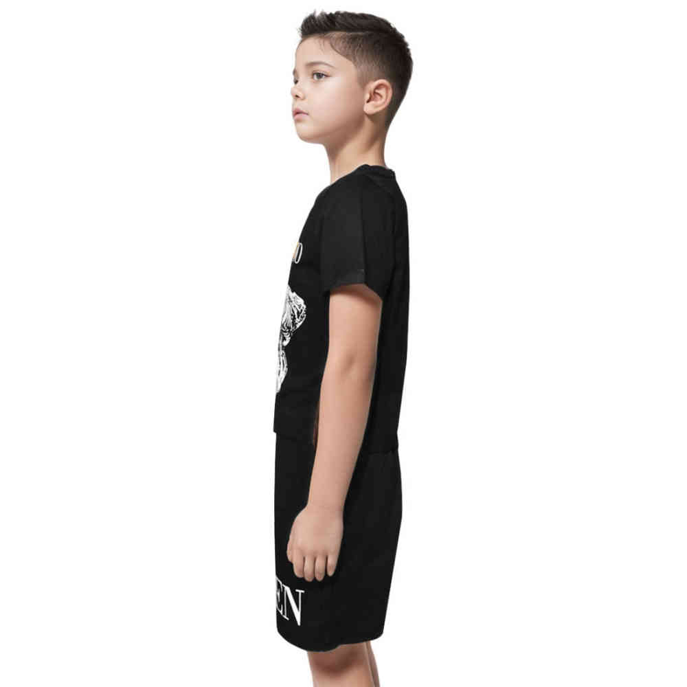 Valentino Scorpion Fish Print Black Kids Co-ord Set-2