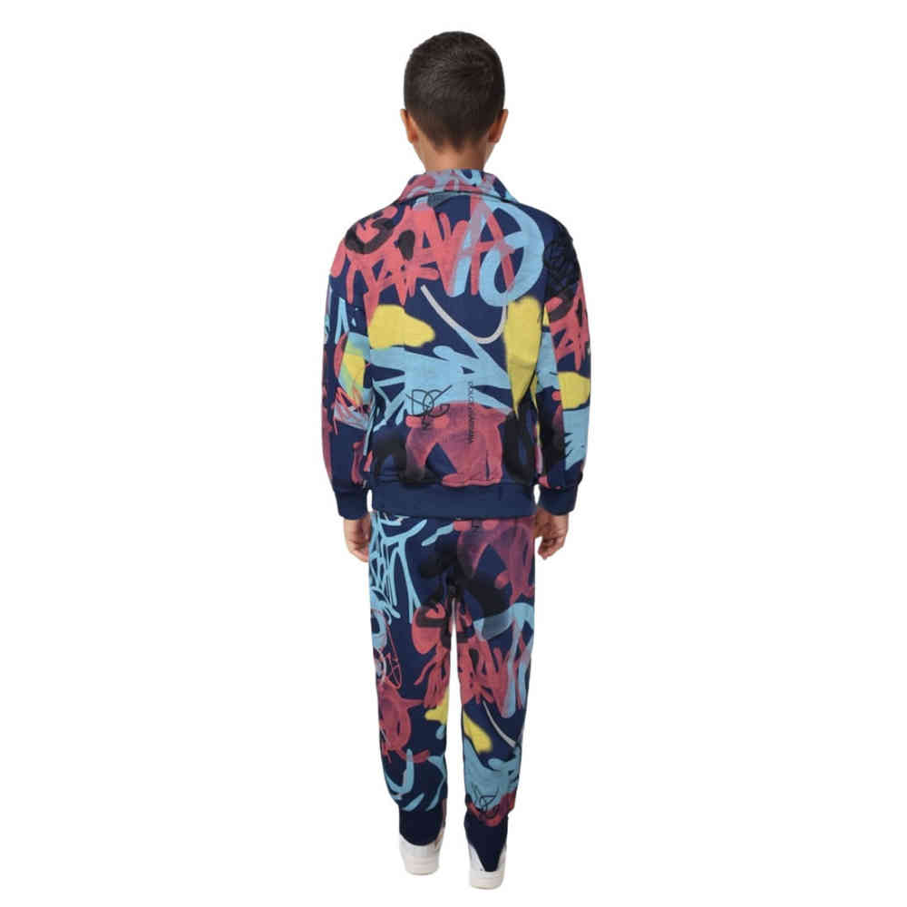 Dolce & Gabbana Black Graffiti Printed Kids Co-ord Set-1
