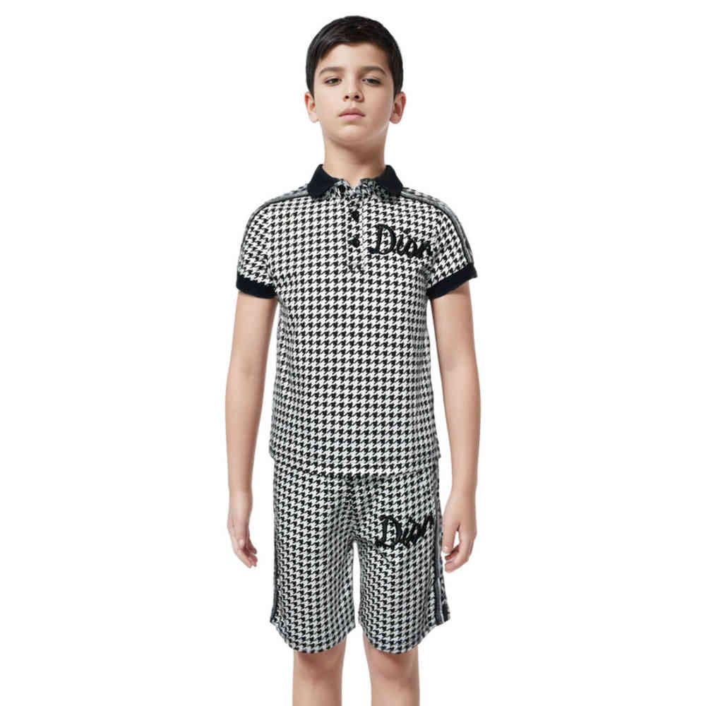 Dior Embroidered logo White Kids Co-ord Set-thumb-0