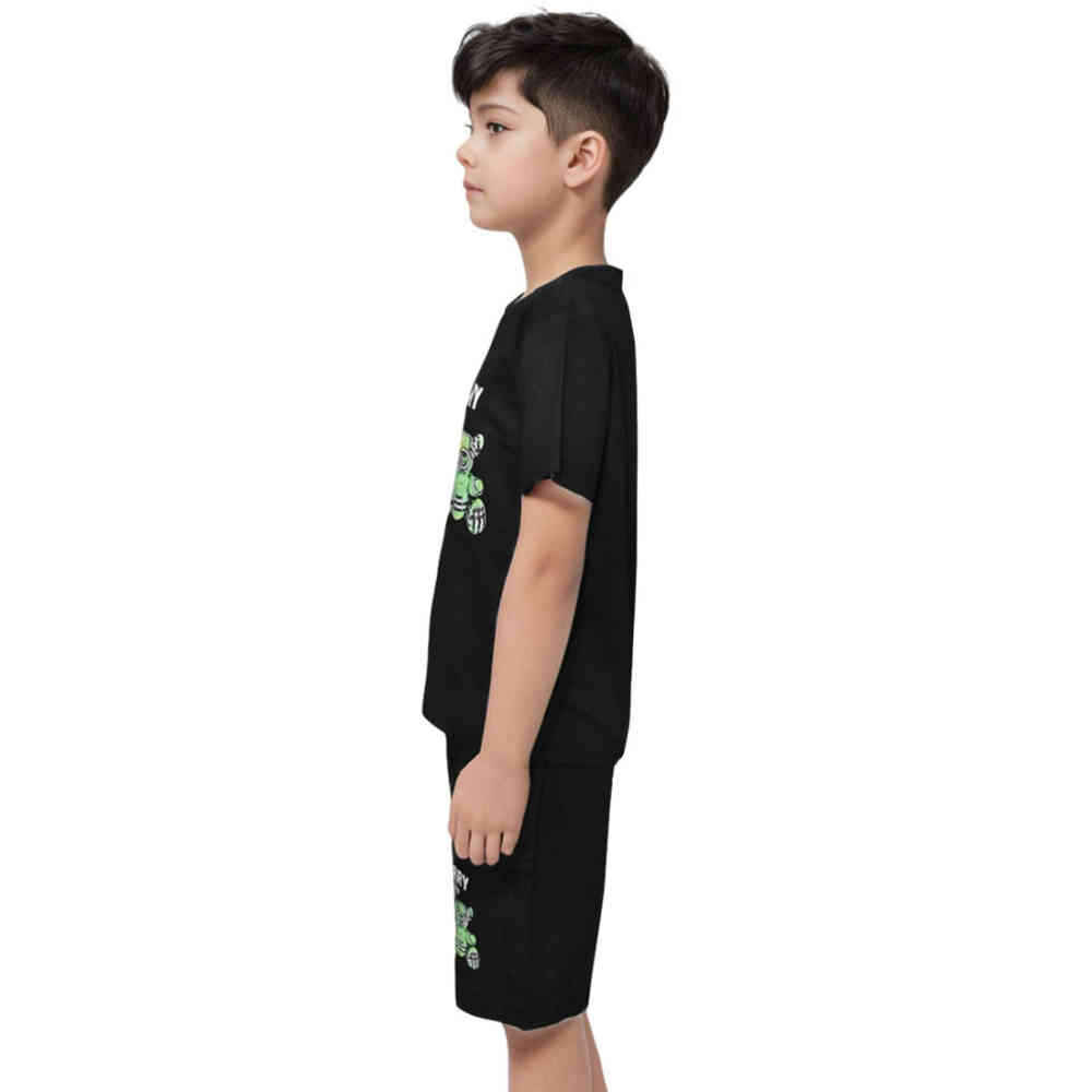 Burberry Black Teddy-bear Print Premium Kids Co-ord Set-2