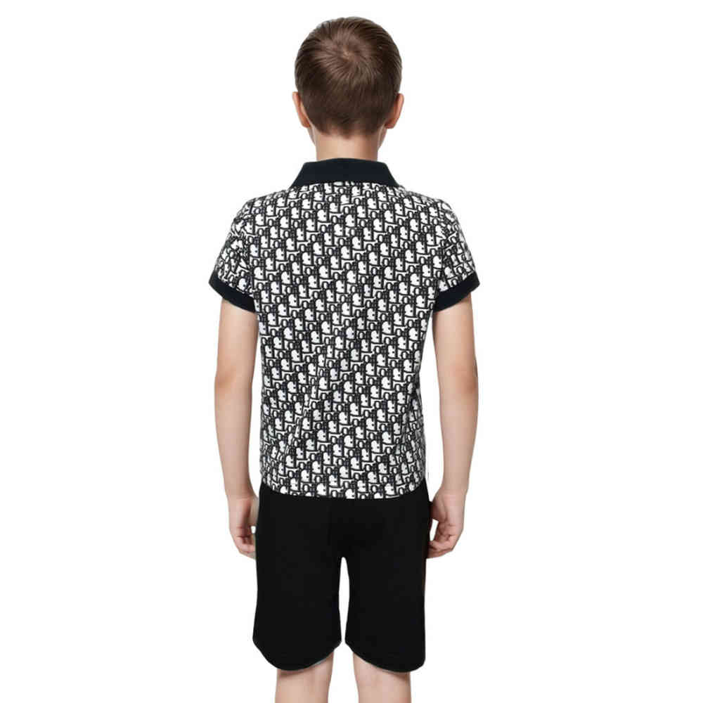 Dior Black & White Premium Quality Kids Co-ord Set-1