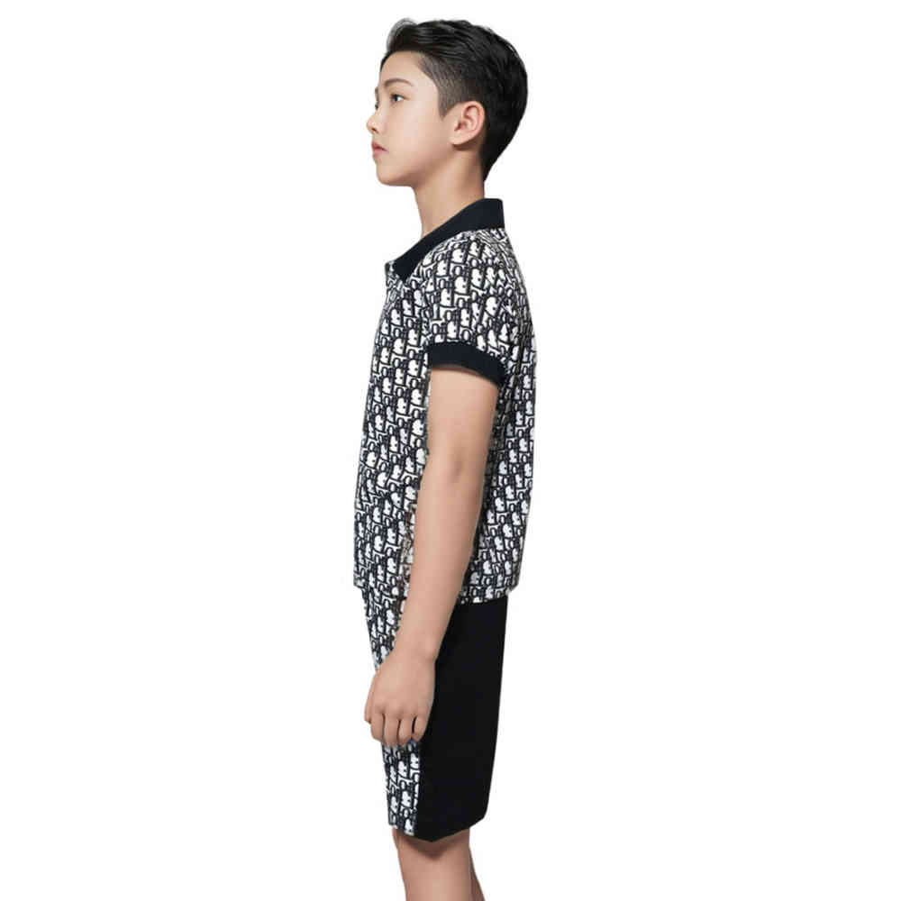 Dior Black & White Premium Quality Kids Co-ord Set-2