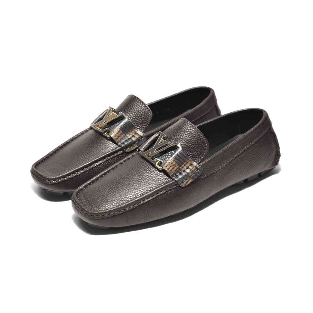 Louis Vuitton Brown Premium Quality Loafers-thumb-0