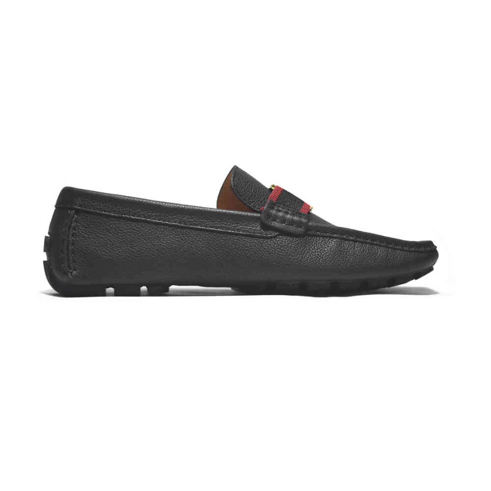 Louis Vuitton Black & Golden Premium Quality Loafers-thumb-2