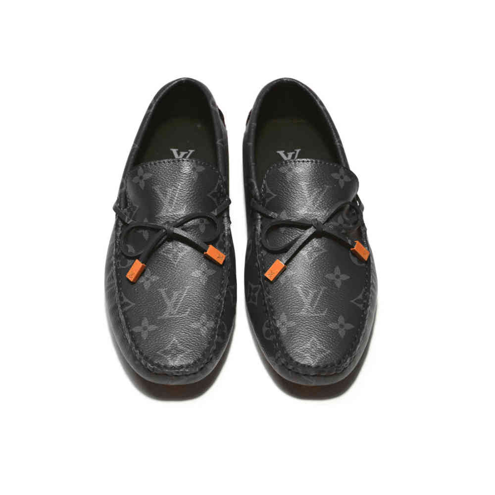Louis Vuitton Black Driver Moccasin Loafers-3