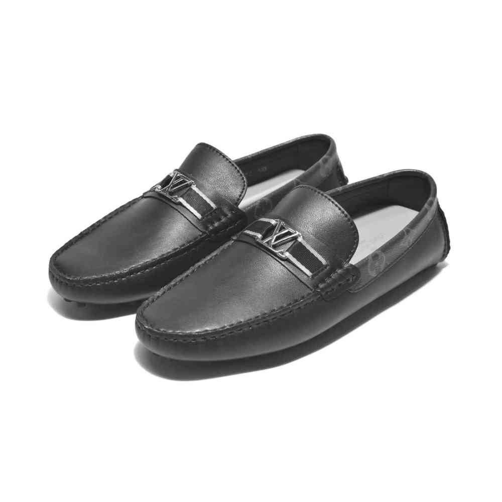 Black Louis Vuitton Brown Premium Quality Loafers