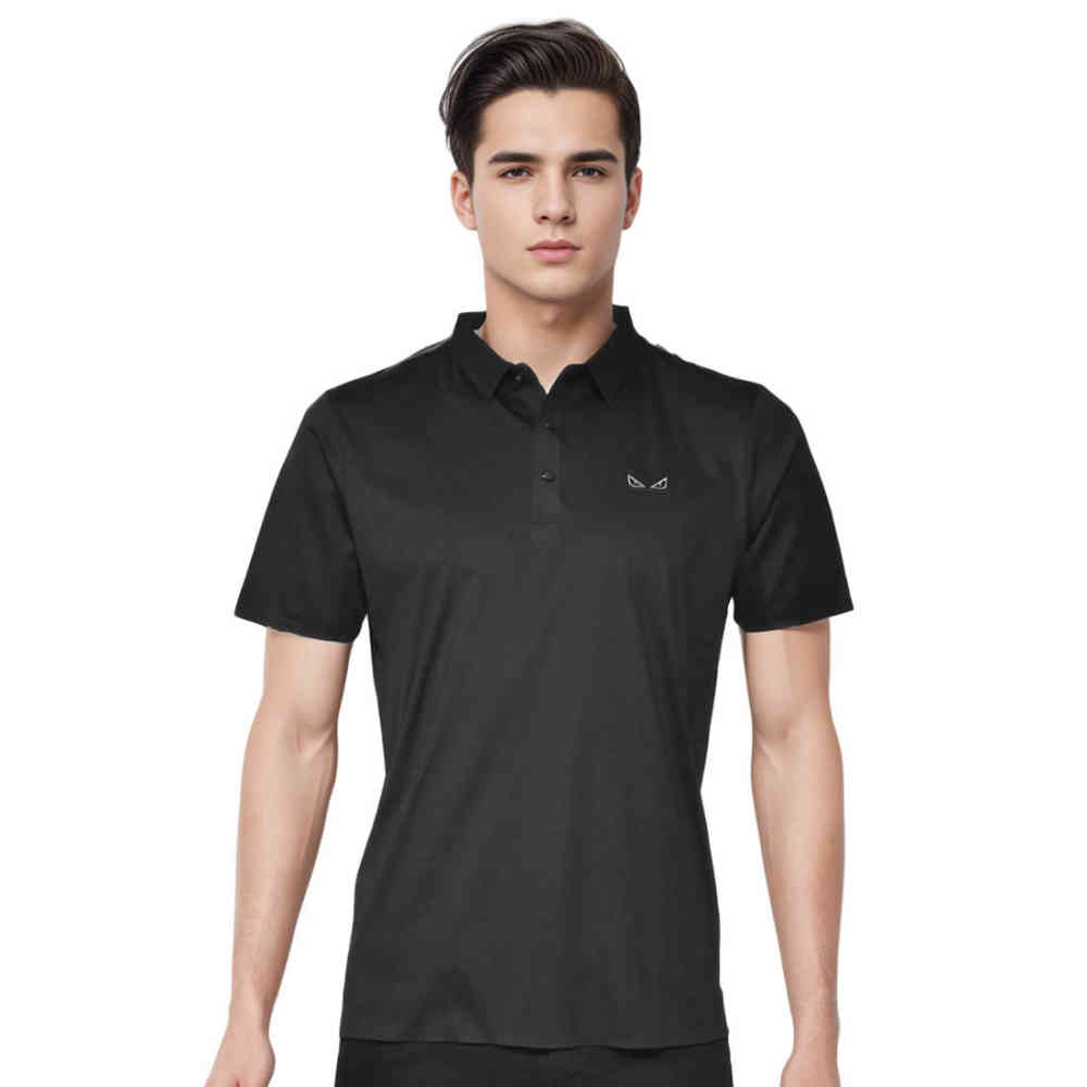 Black Fendi Grey Premium Quality Polo Tees