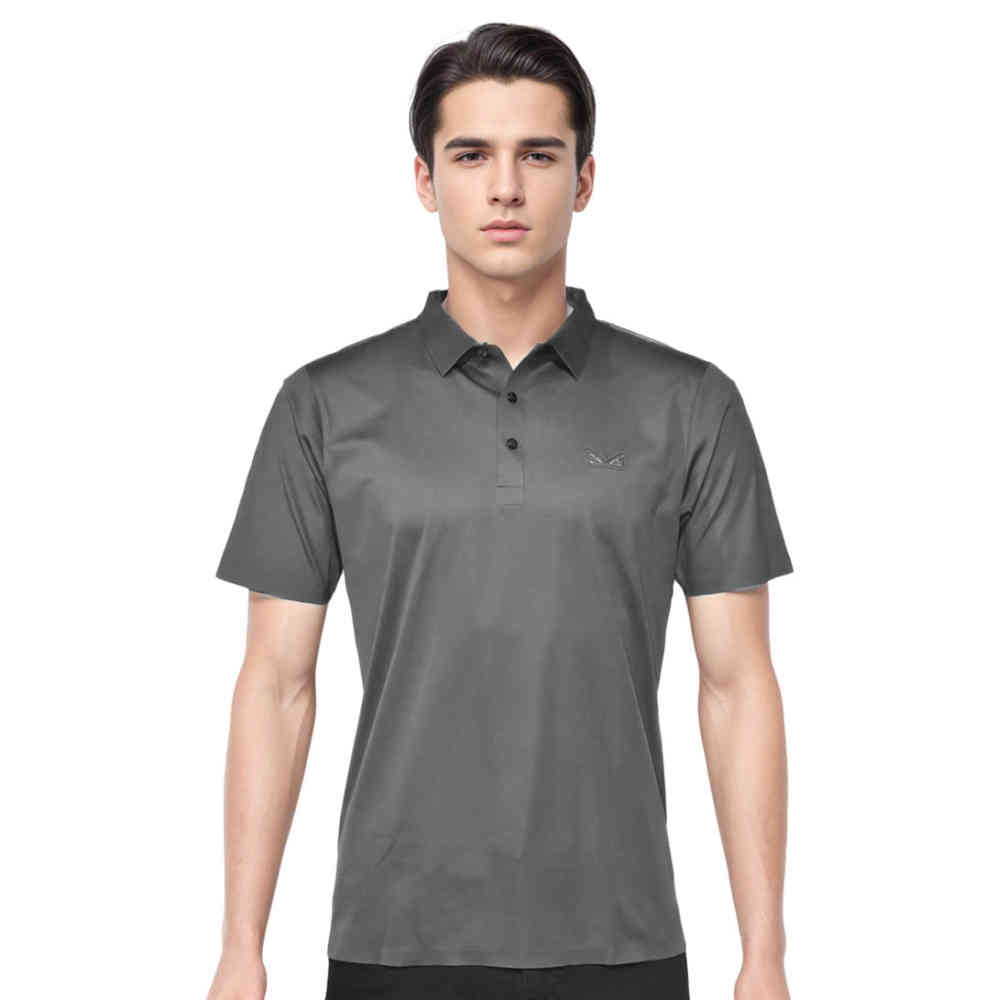 Fendi Dark Grey Premium Quality Polo Tees-thumb-0