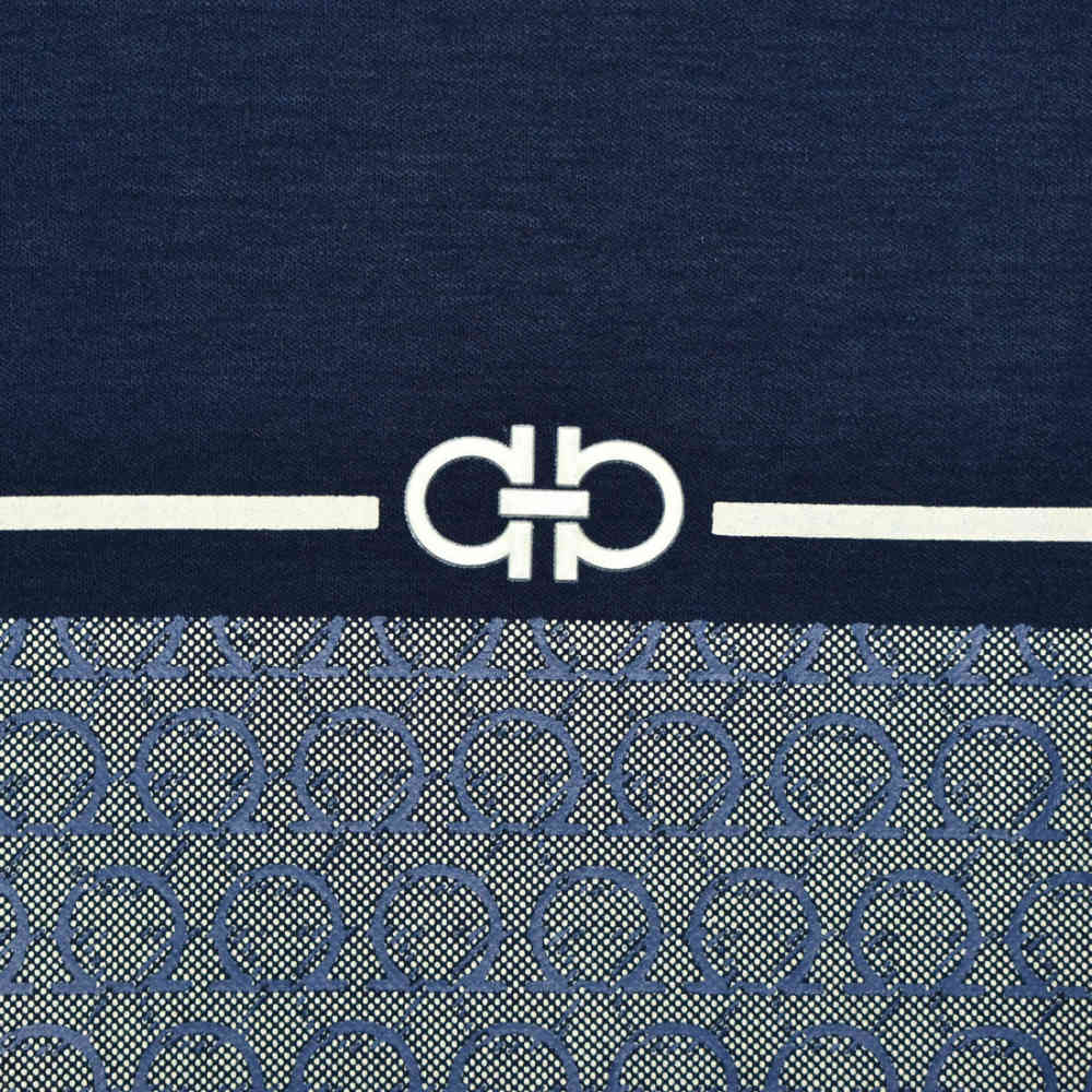 Salvatore Ferragamo Navy Blue Premium Luxury Polo T-shirt-3