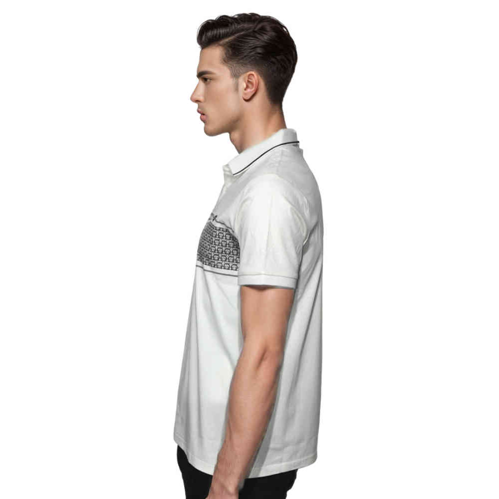Salvatore Ferragamo White Premium Luxury Polo T-shirt-2
