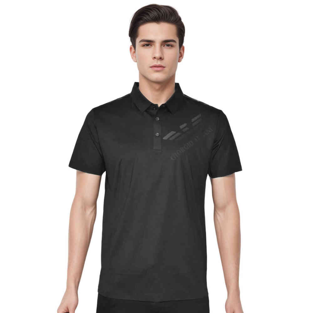 Black Giorgio Armani White Premium Quality Polo Tees