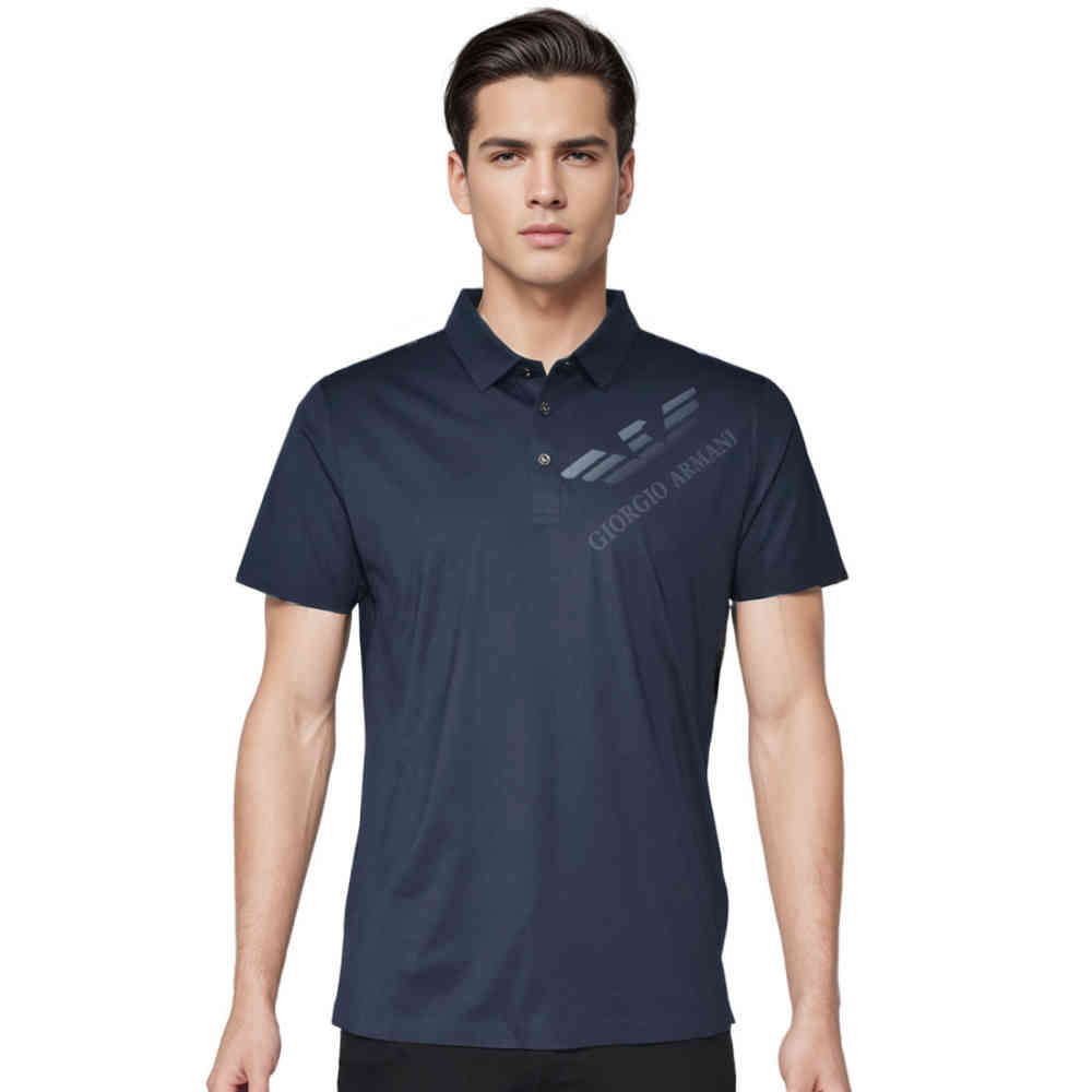 Blue Giorgio Armani White Premium Quality Polo Tees